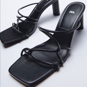 Zara Rolled Strap Heeled Sandals